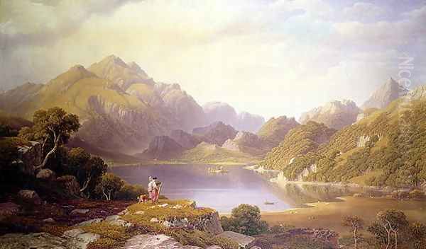 Loch Katrine Oil Painting by George Fennel Robson