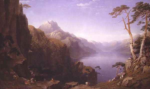 Loch Maree, Ross and Cromarty Oil Painting by George Fennel Robson