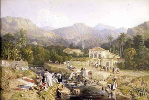 Afazendan, near Rio de Janeiro Oil Painting by George Fennel Robson