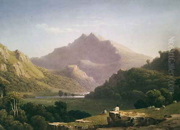 View in North Wales Oil Painting by George Fennel Robson