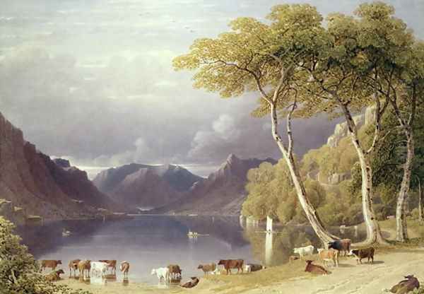 Head of Ullswater in the Lake District Oil Painting by George Fennel Robson