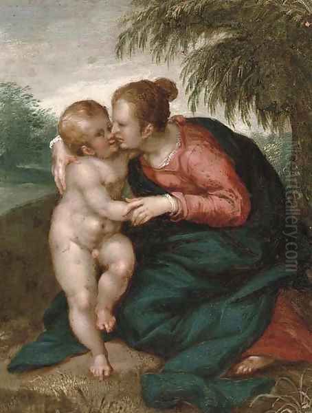 The Virgin and Child Oil Painting by Hans Rottenhammer