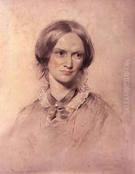 Charlotte Bronte 1816-55 1850 Oil Painting by George Richmond