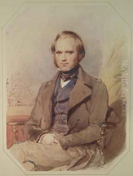 Portrait of Charles Darwin 1809-82, 1840 Oil Painting by George Richmond