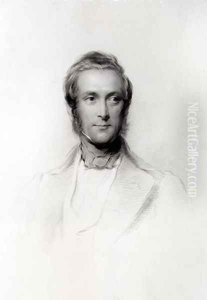 Portrait of James Ramsay, 10th Earl and 1st Marquess of Dalhousie 1812-60 Oil Painting by George Richmond