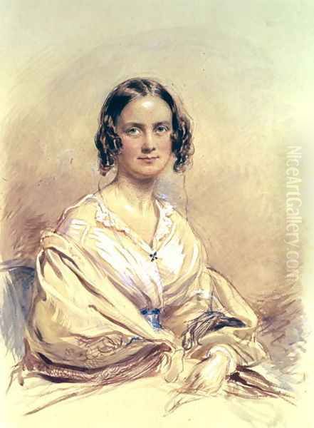 Lady Darwin when young Oil Painting by George Richmond