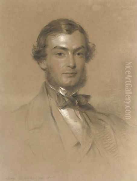 Portrait of a gentleman, half-length, in formal attire Oil Painting by George Richmond