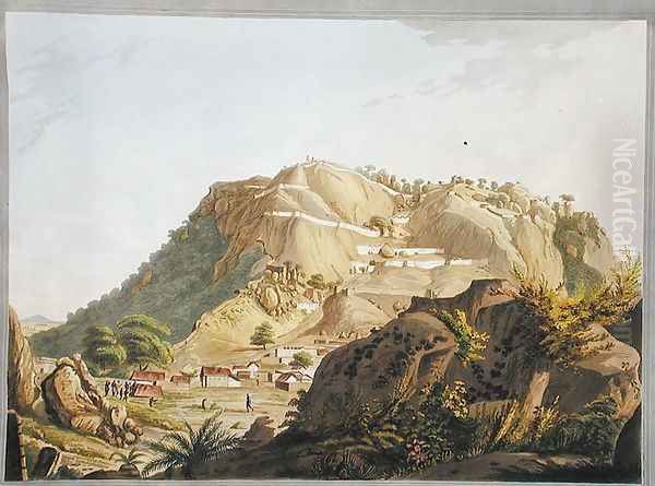 South-western view of Ootra-Durgum, 1804 Oil Painting by Robert H.Colebrooke