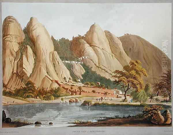 South view of Sewandroog Oil Painting by Robert H.Colebrooke