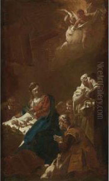 The Nativity Oil Painting by Giovanni Battista Piazzetta