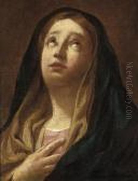 Madonna, Den Blick Nach Oben Gerichtet Oil Painting by Giovanni Battista Piazzetta