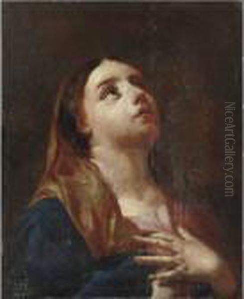 Madonna In Preghiera Oil Painting by Giovanni Battista Piazzetta