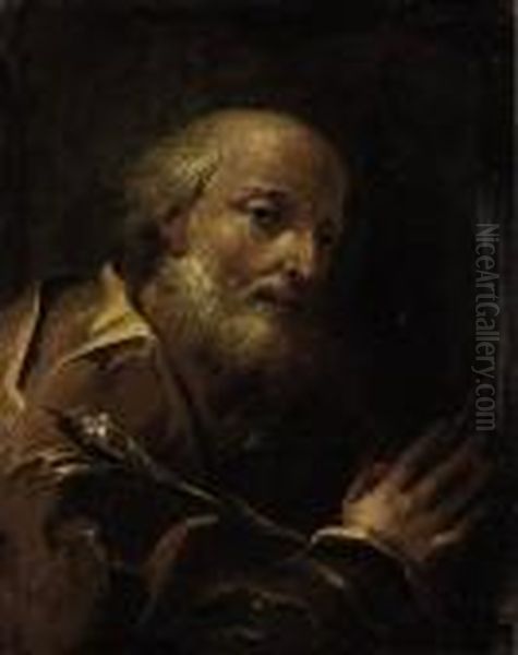 Saint Joseph Oil Painting by Giovanni Battista Piazzetta