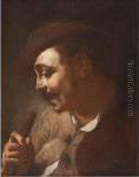 Man Holding Astaff Oil Painting by Giovanni Battista Piazzetta