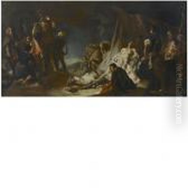 Alessandro Davanti Al Cadavere Di Dario Oil Painting by Giovanni Battista Piazzetta