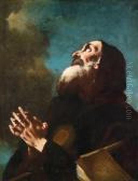 San Francesco Di Paola Oil Painting by Giovanni Battista Piazzetta