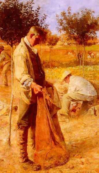 The Potato Harvesters Oil Painting by Flora MacDonald Reid