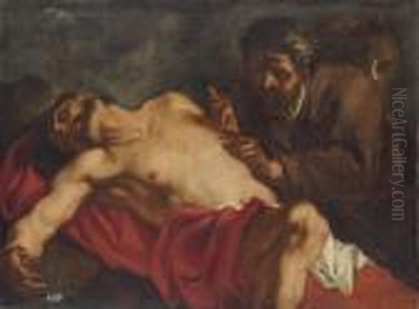 The Good Samaritan Oil Painting by Giovanni Battista Piazzetta