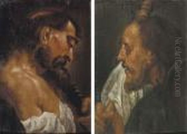 Saint Simon Zelotes; And Saint James The Greater Oil Painting by Giovanni Battista Piazzetta