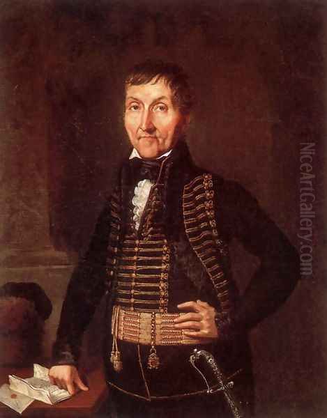 Portrait of a Nobleman 1822 Oil Painting by Janos Rombauer