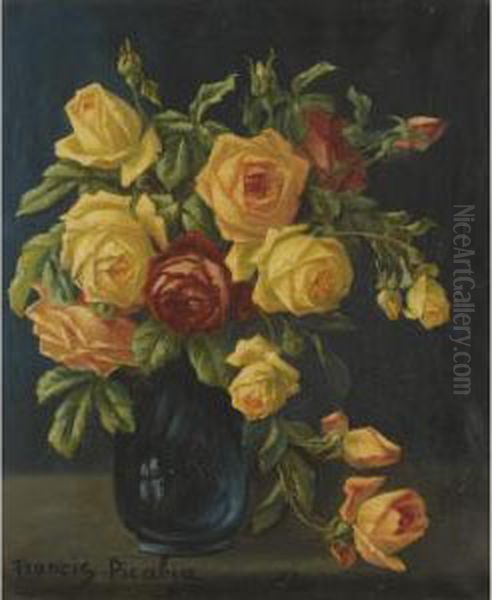 Bouquet De Fleurs Oil Painting by Francis Picabia