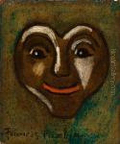 Untitled (heart Face) Oil Painting by Francis Picabia