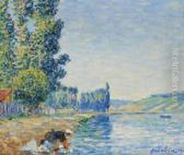 Laveuse Sur Les Bords De L'yonne Oil Painting by Francis Picabia