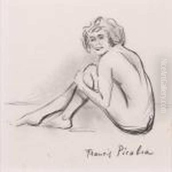 Femme Nue Assise Oil Painting by Francis Picabia