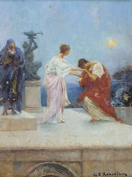 Romeo and Juliet Oil Painting by George Edward Robertson