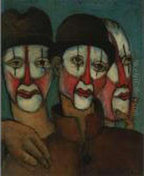 Trois Mimes Oil Painting by Francis Picabia