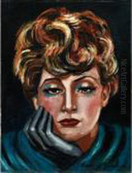 Femme Au Gant Noir Oil Painting by Francis Picabia