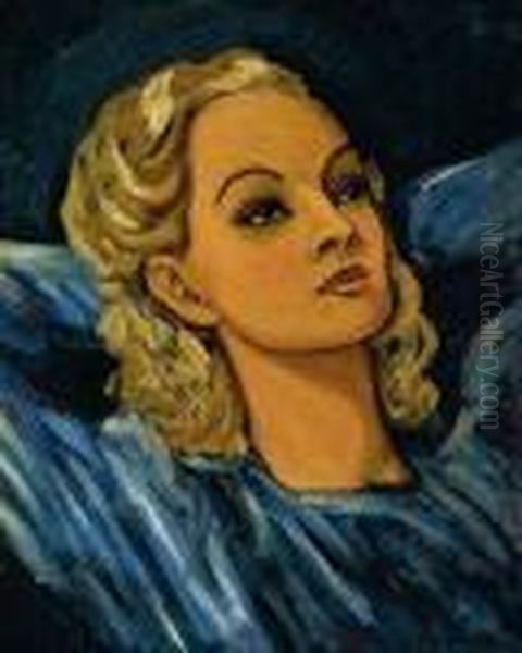 Portrait De Madeleine Sologne Oil Painting by Francis Picabia