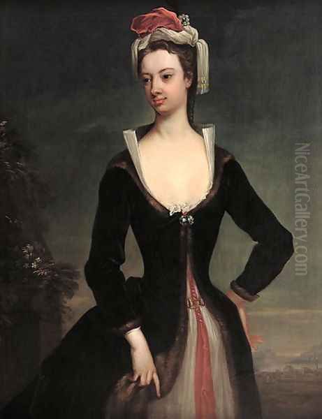 Lady Mary Wortley Montagu 1689-1762 Oil Painting by Jonathan Richardson