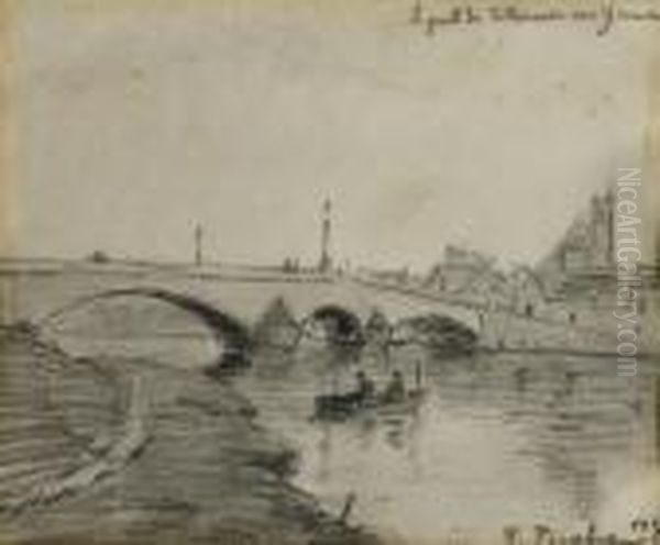 Le Pont De Villeneuve Sur Yonne Oil Painting by Francis Picabia