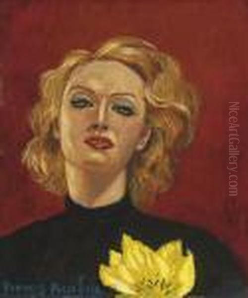 Femme A Fleur Jaune Oil Painting by Francis Picabia