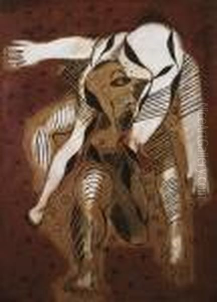 Les Acrobates (gymnastique Banale) Oil Painting by Francis Picabia