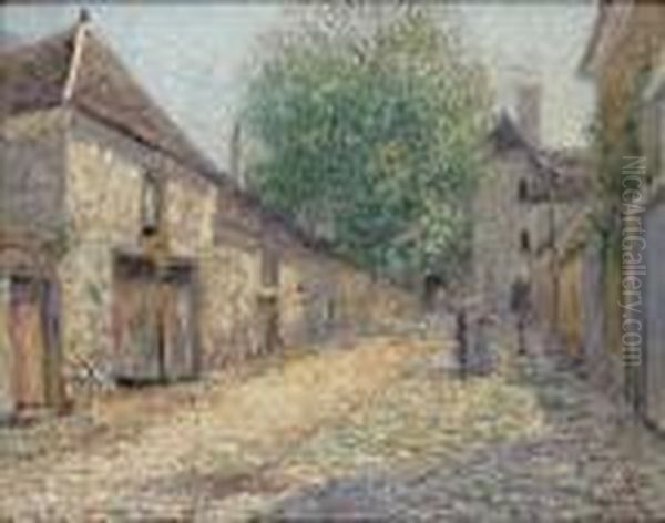 La Cour De Ferme A Moret Oil Painting by Francis Picabia