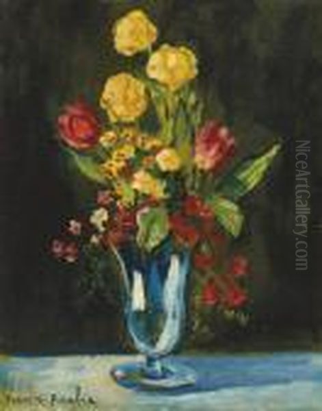 Fleurs Dans Un Vase Oil Painting by Francis Picabia