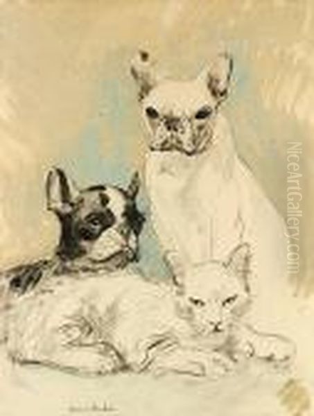 Chiens Et Chat Oil Painting by Francis Picabia