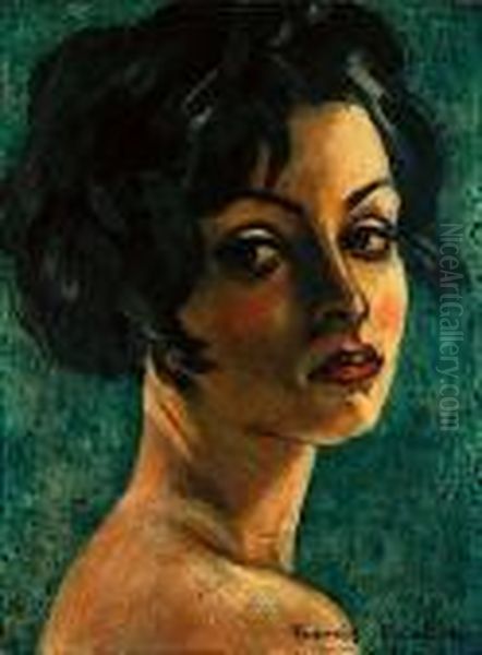 Portrait De Femme, Circa 1941 - 1942 Oil Painting by Francis Picabia