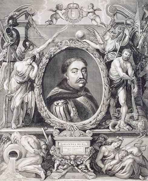 Jan Sobieski III 1624-96, King of Poland 1683 Oil Painting by Johannes de Ram