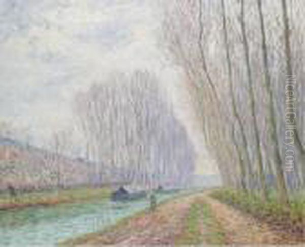 Canal De Moret, Effet D'hiver Oil Painting by Francis Picabia