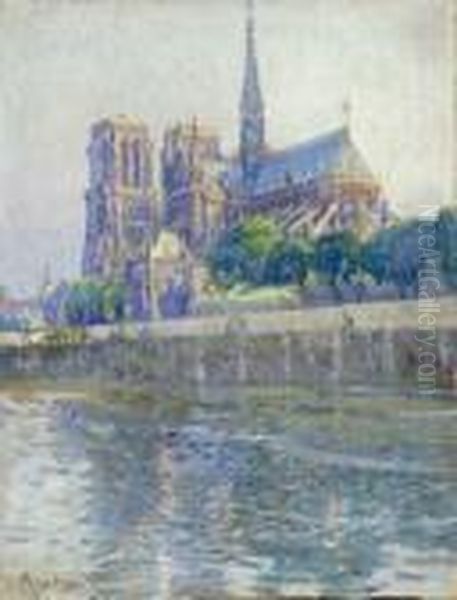 Paris, Le Chevet De Notre Dame Oil Painting by Francis Picabia