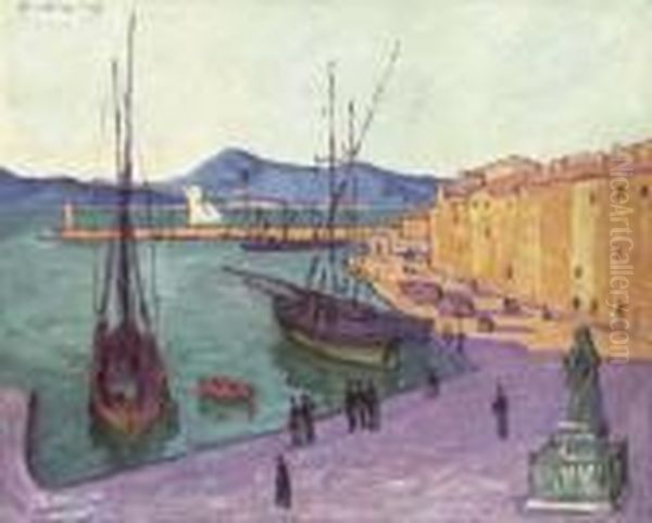 Port De Saint-tropez, Effet Du Soir Oil Painting by Francis Picabia