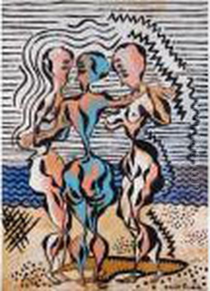 Les Trois Grces Oil Painting by Francis Picabia