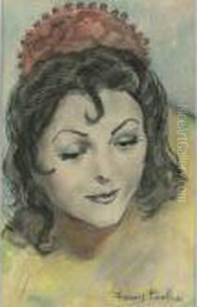 Tete De Femme Oil Painting by Francis Picabia