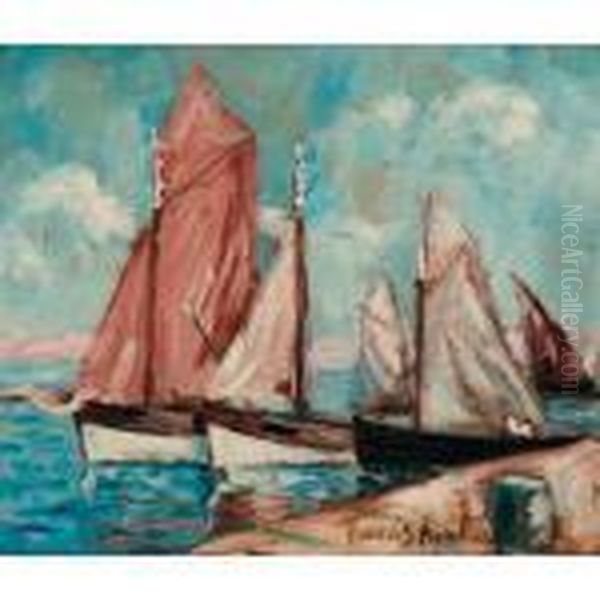 Les Voiliers Pres Du Port Oil Painting by Francis Picabia