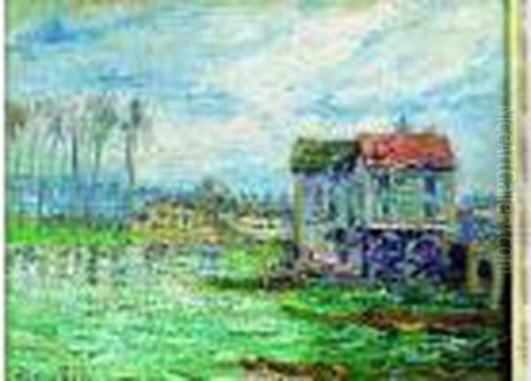 Le Loing A Moret Oil Painting by Francis Picabia