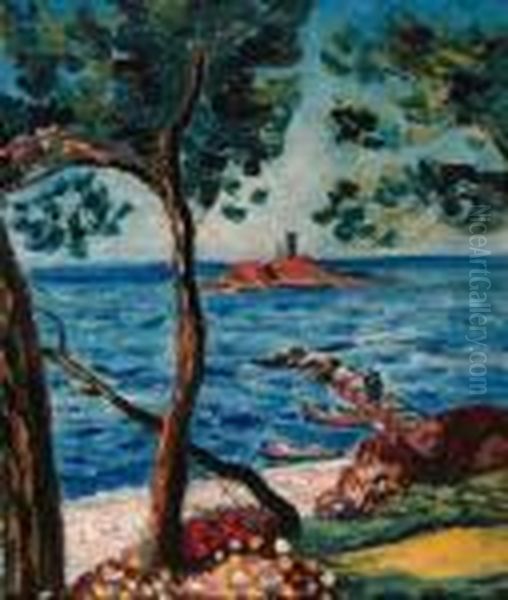 Vue Sur L'ile - La Jetee Oil Painting by Francis Picabia