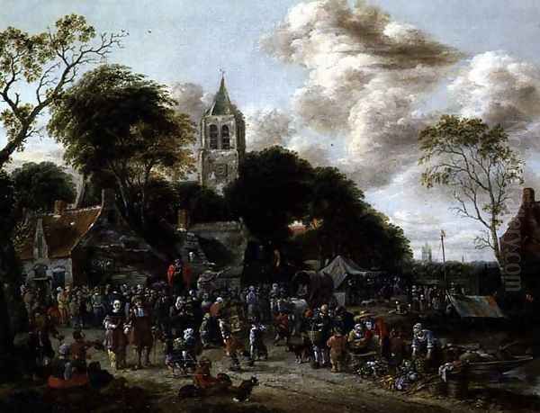 Market Day Oil Painting by Gillis Rombouts